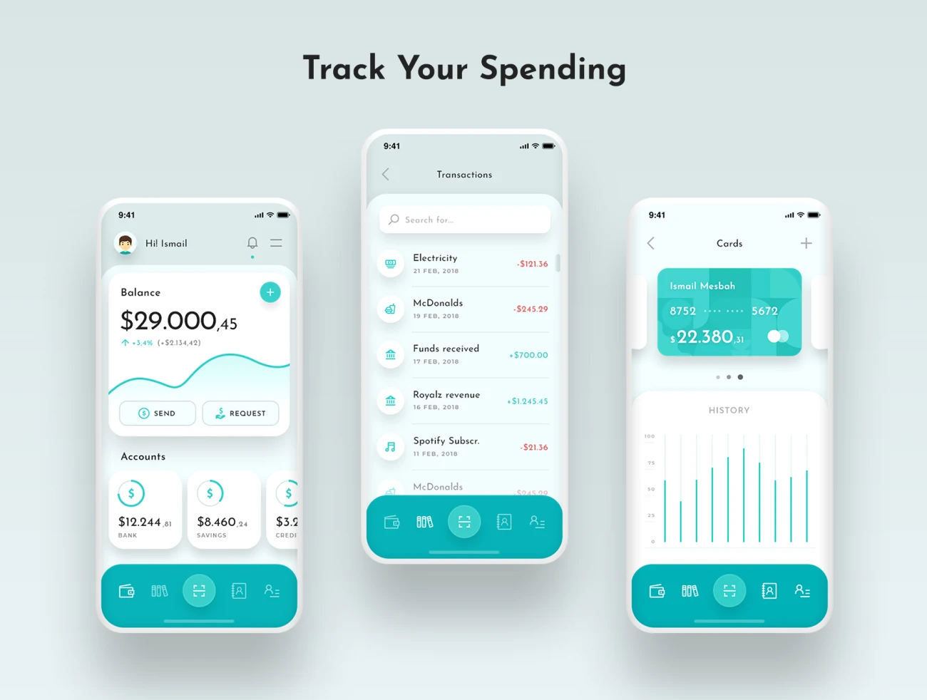 30屏精美电子钱包金融理财应用UI设计套件 Elya – Wallet App UI Kit插图5