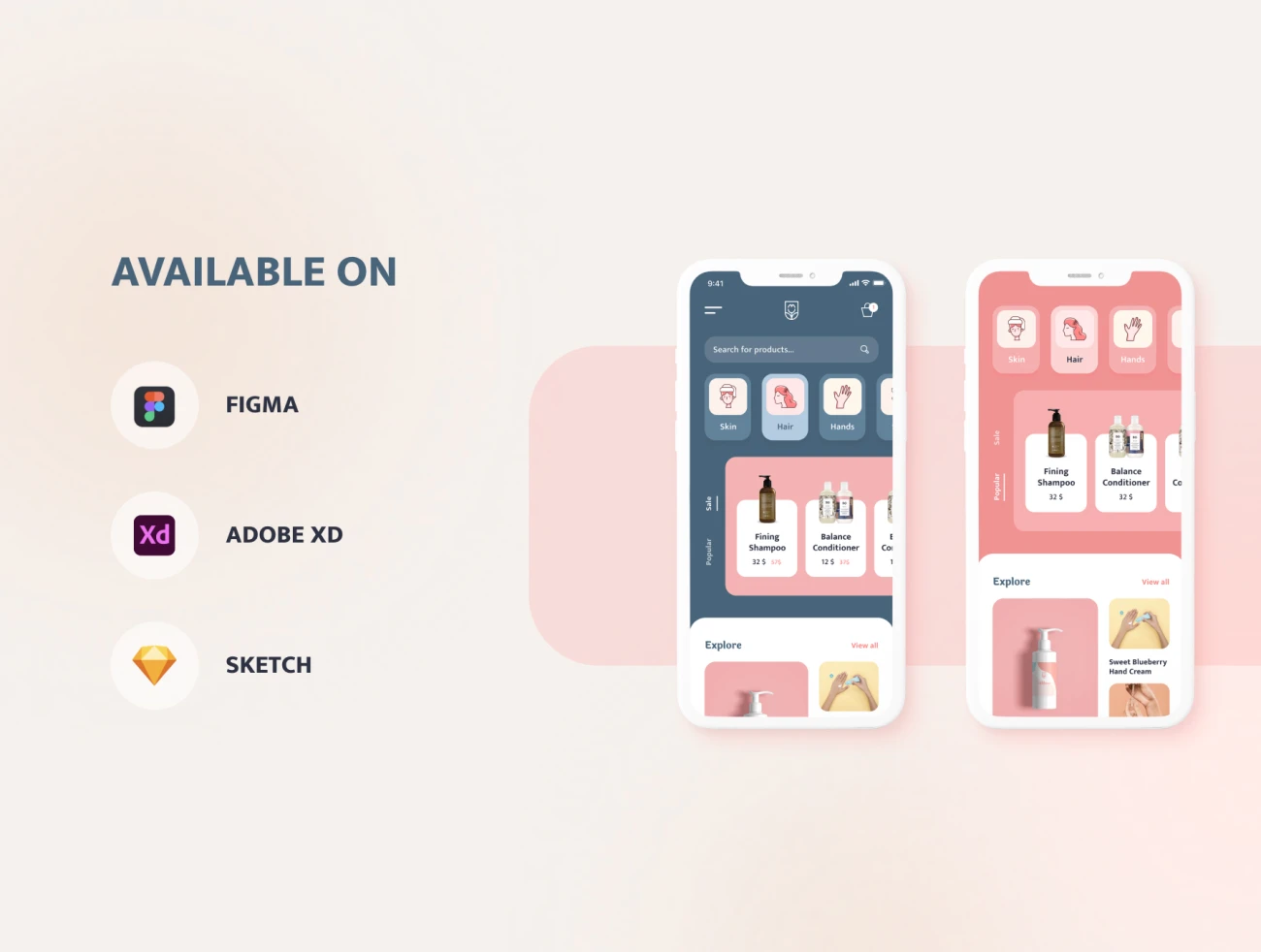 40屏化妆品电商应用UI设计套件 La Muse Cosmetics Mobile App插图7