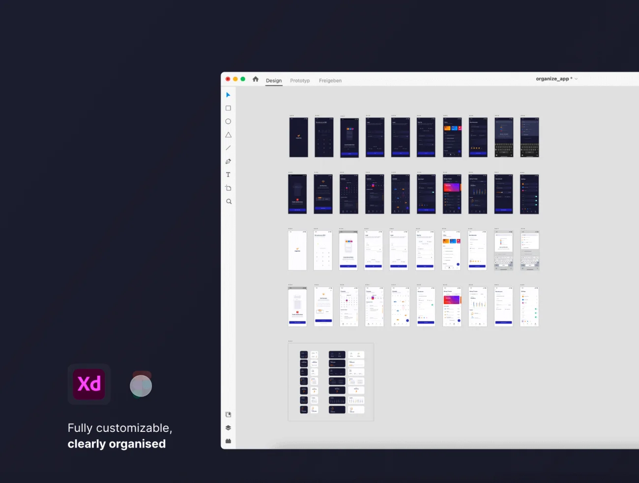 20屏日历待办事项金融财务UI设计套件 Organize App – UI Design Kit插图5