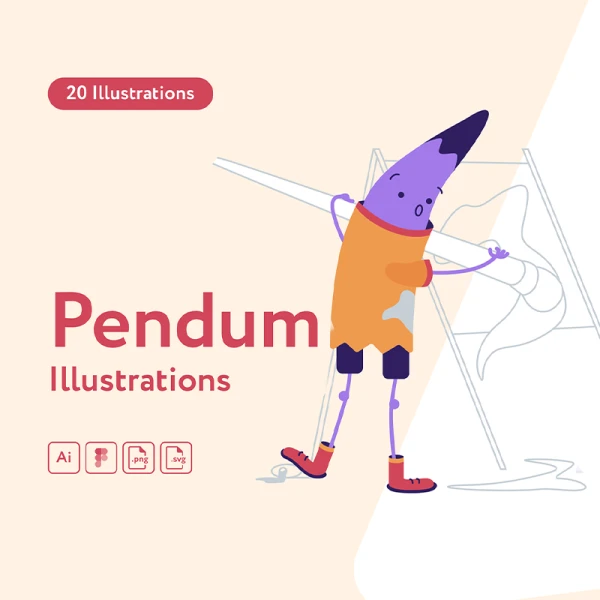20个教育学习卡通风格矢量插图合集 Pendum Illustrations