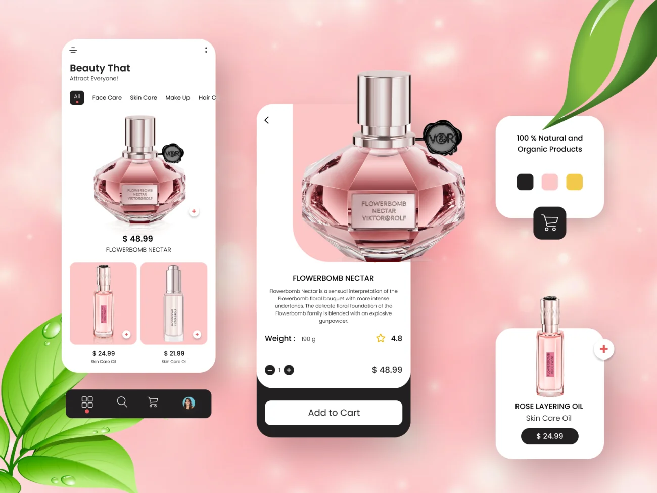 beauty mobile app彩妆香氛奢护手机app应用UI界面设计插图1