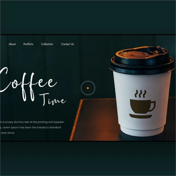 coffee banner design深色创意咖啡美食海报设计