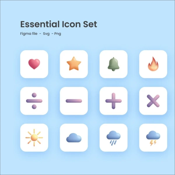 essential icon set实用多彩矢量图标合集