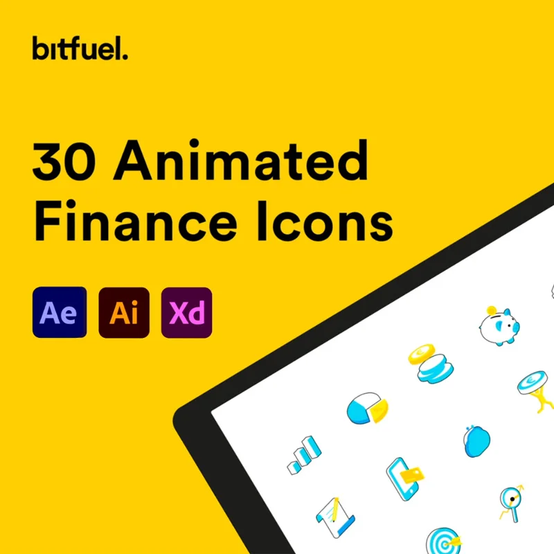 30个金融动画图标合集 30 Animated Finance Icons缩略图到位啦UI