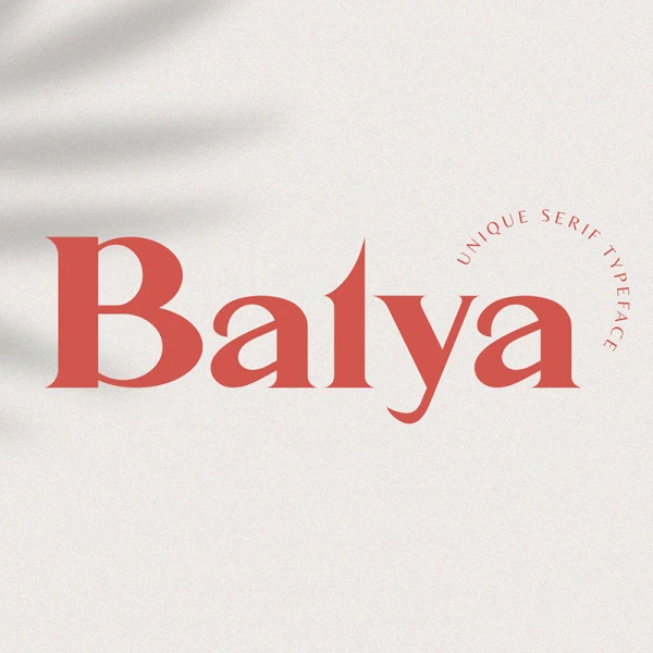典雅奢华时尚英文衬线标题字体使用酒店沙龙咖啡馆 Balya - a classic Typeface