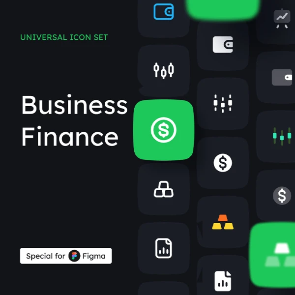 20款金融商业线性、纯色、双色调图标合集 Business and Finance Icon Set