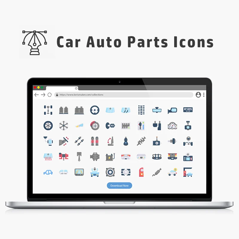 200个汽车零部件图标合集 Car Auto Parts Icons插图13