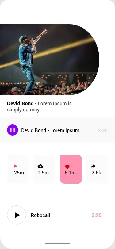 music player app template design concept音乐播放器app概念设计模板插图3