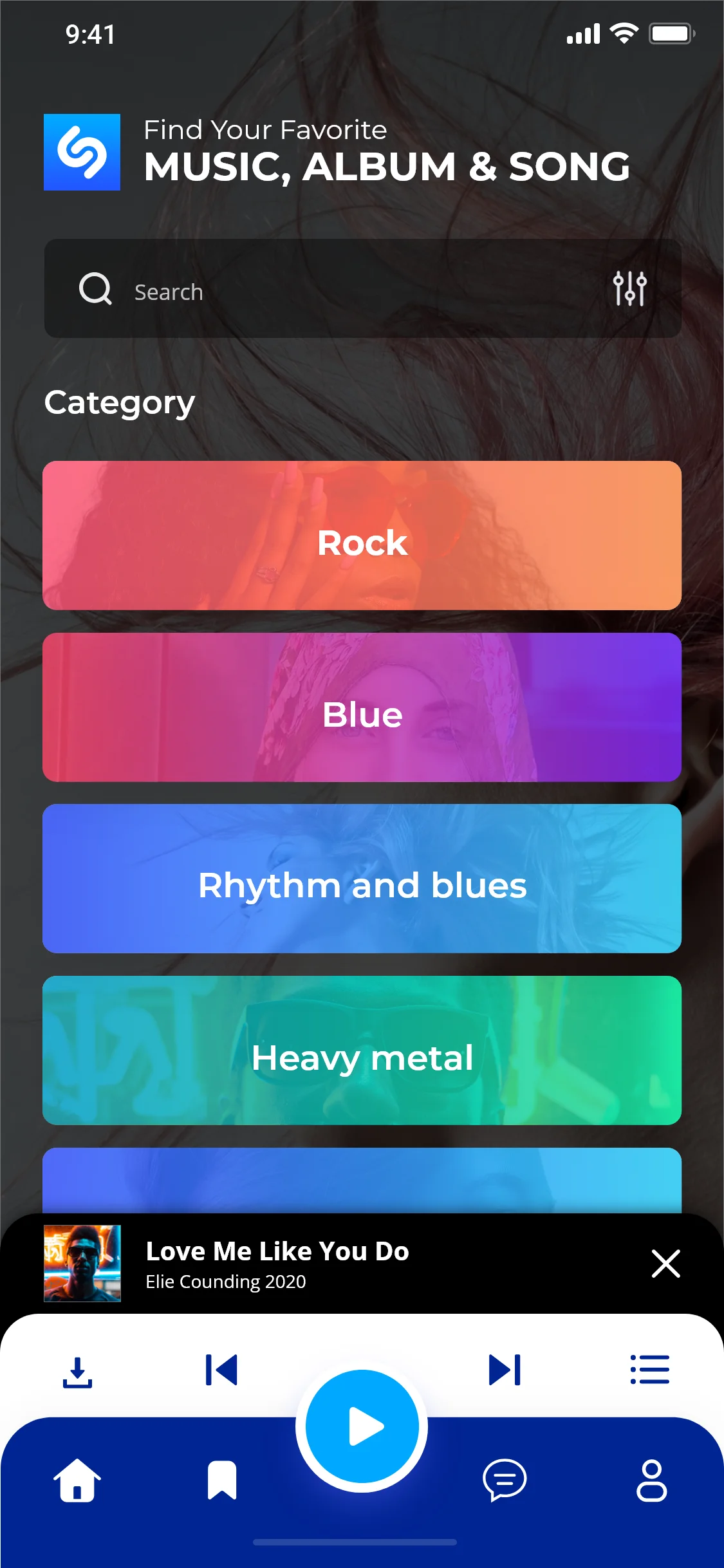 shazam app redesign音乐神搜手机app应用程序重构设计插图1