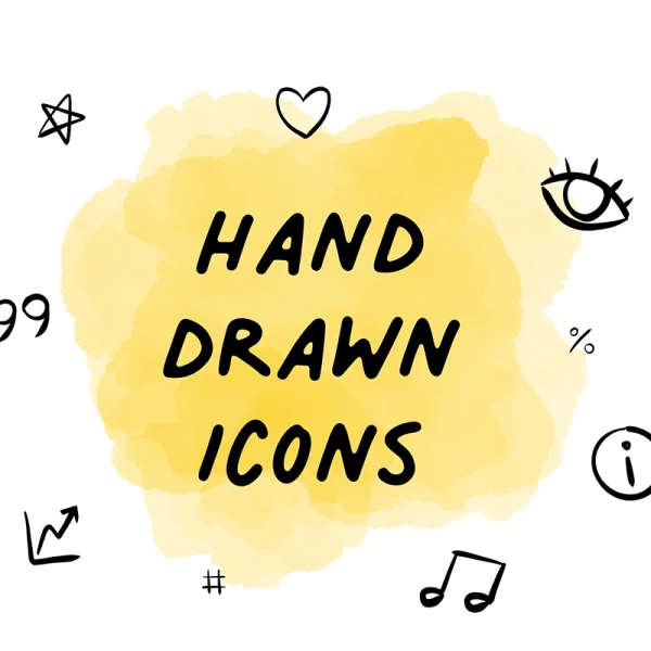 100个精美手绘图标 Hand-drawn icons