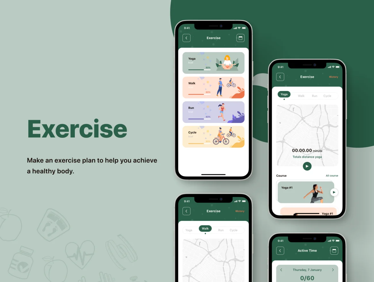 50屏高质量ios医疗保健应用UI界面设计套件 Healiza – Healthcare Mobile App插图7