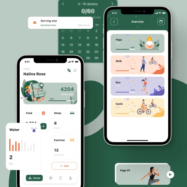 50屏高质量ios医疗保健应用UI界面设计套件 Healiza - Healthcare Mobile App