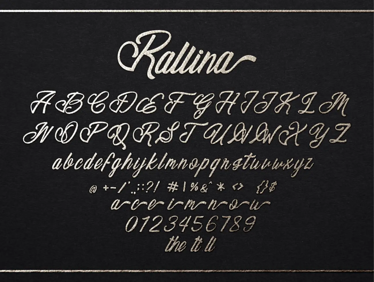现代优雅软笔手写英文字体 Rallina Font插图1