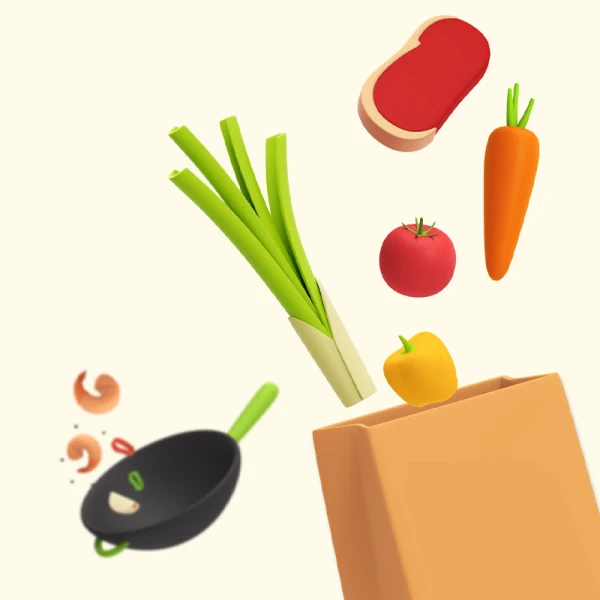 30款蔬菜水果烹饪食品3D图标 Reebie 3D Groceries & Cooking Pack
