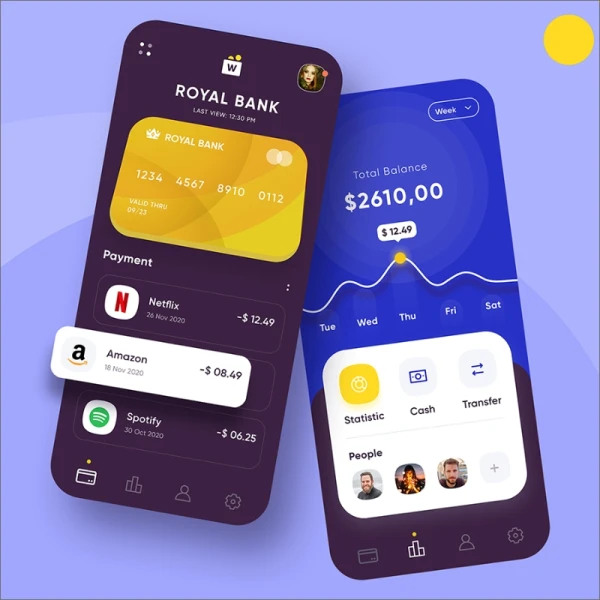 wallet app金融理财资产管理钱包应用UI设计套件