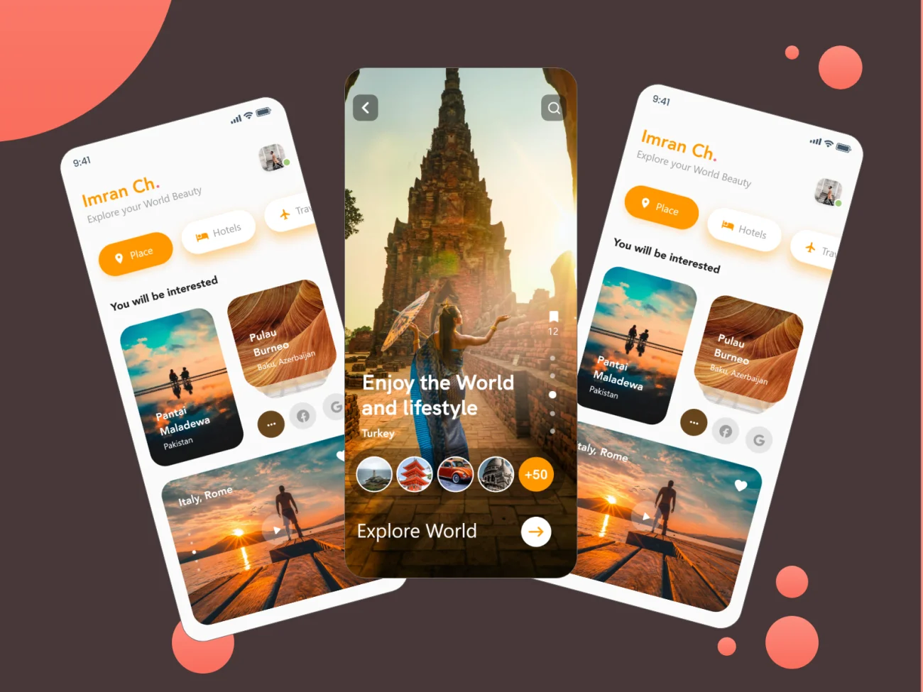 travel app travel app ui design concept旅游景点应用ui设计套件插图7