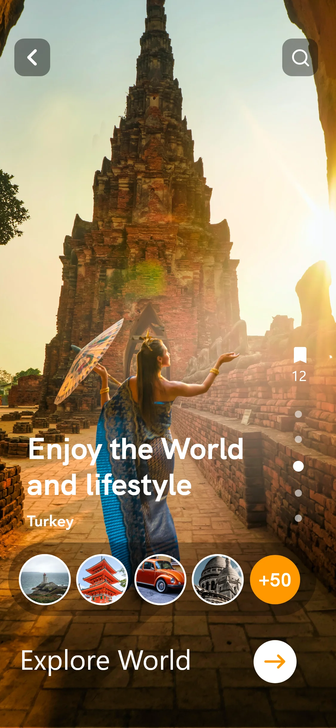 travel app travel app ui design concept旅游景点应用ui设计套件插图1