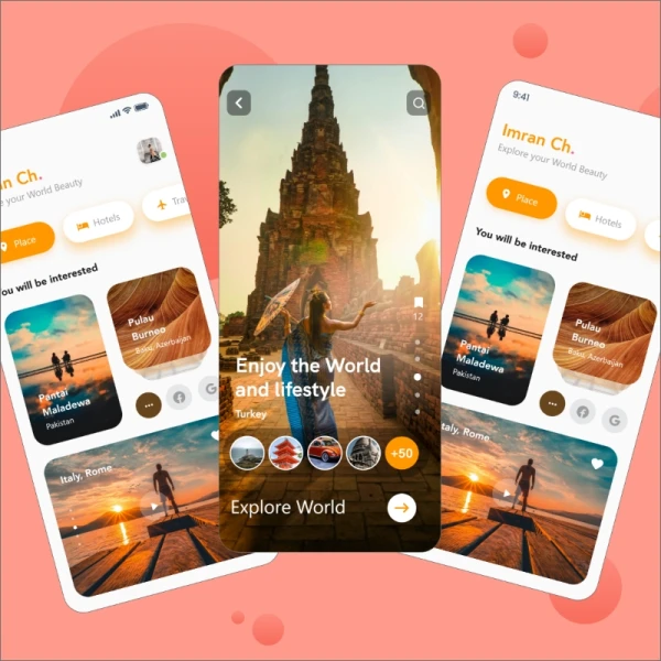 travel app travel app ui design concept旅游景点应用ui设计套件
