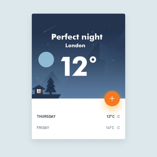 手机天气卡片UI设计界面 weather application design