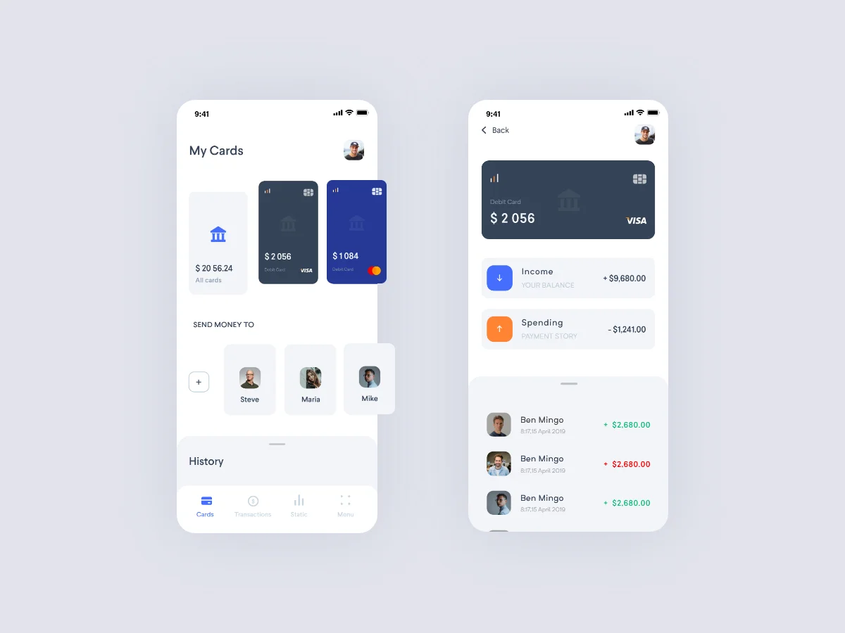 理财金融UI设计素材bank app ui插图1