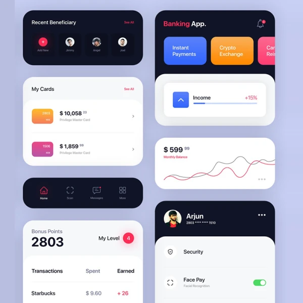 理财金融UI设计bank mobile app design