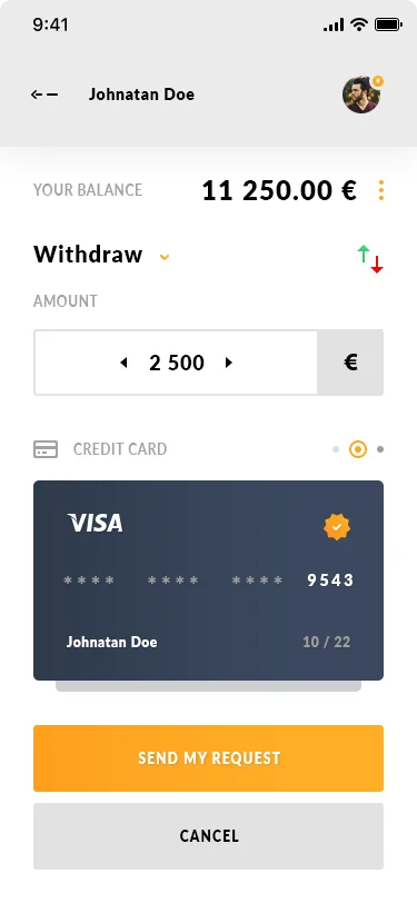 存款取款ios应用设计模板deposit and withdraw ios app插图5