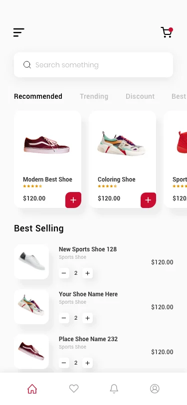 运动潮鞋电子商务网购应用设计模板e-commerce online branding shoe order application插图1
