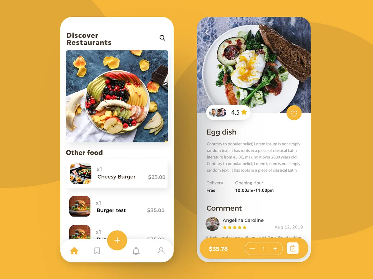 餐馆点餐应用设计套件food restaurants app ui kit插图1