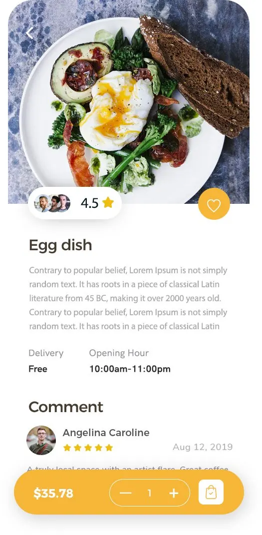 餐馆点餐应用设计套件food restaurants app ui kit插图3