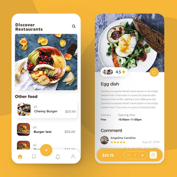 餐馆点餐应用设计套件food restaurants app ui kit