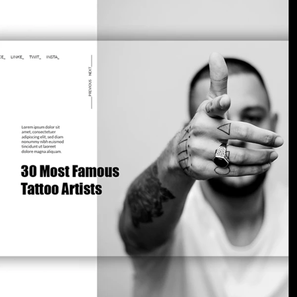 首屏海报头纹身艺术家Hero Header  Tattoo Artist