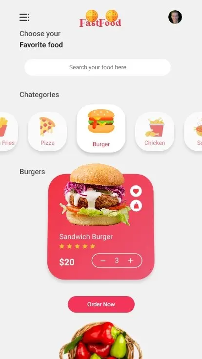 在线送餐移动应用模板设计online food delivery mobile app template design插图3
