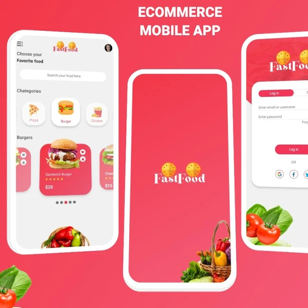 在线送餐移动应用模板设计online food delivery mobile app template design