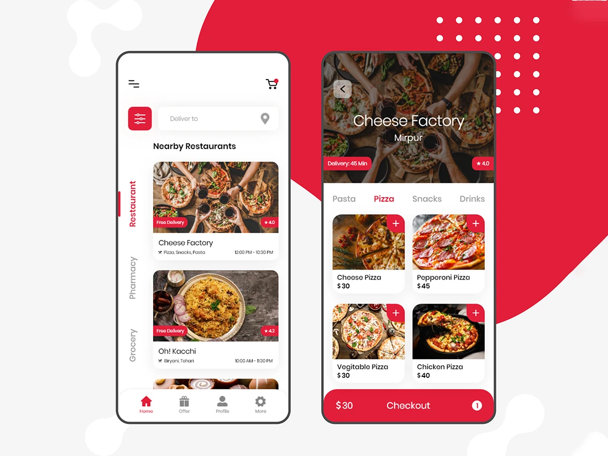 产品和食品交付应用程序ui套件设计模板product and food delivery app ui kit design template插图1