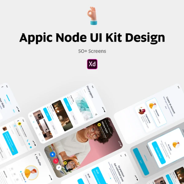 50屏公益非营利组织非政府部门慈善组织志愿者服务应用UI设计套件 Appic Node UI Kit