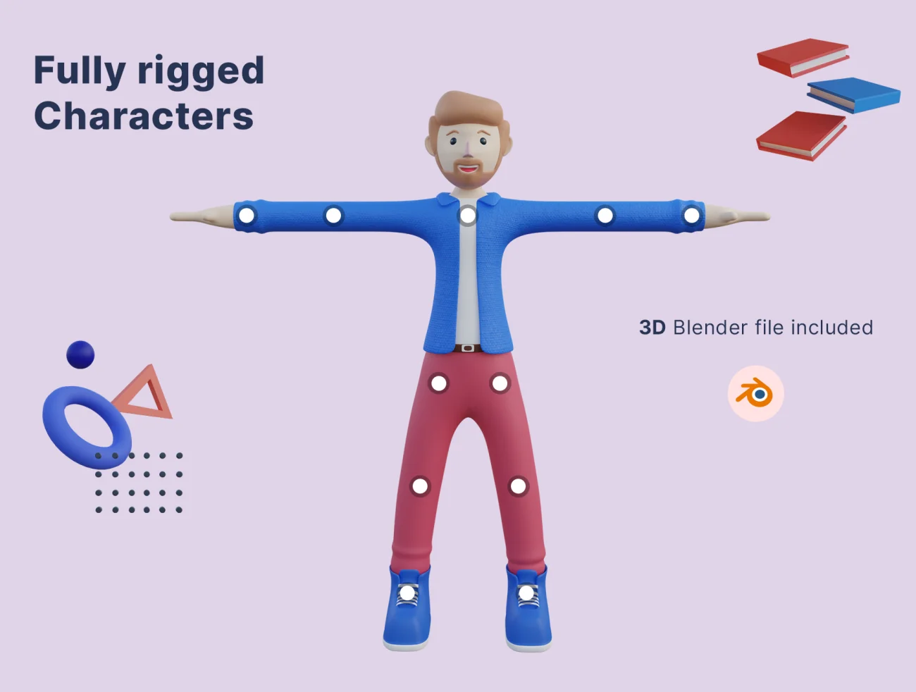 20款3D人物角色姿势场景自定义插画合集 3D Illustration Character Pack插图7