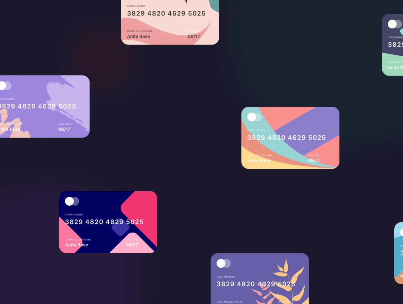 100种各类银行卡会员卡插画设计模板 Cazuu – 100 Bank Cards插图5