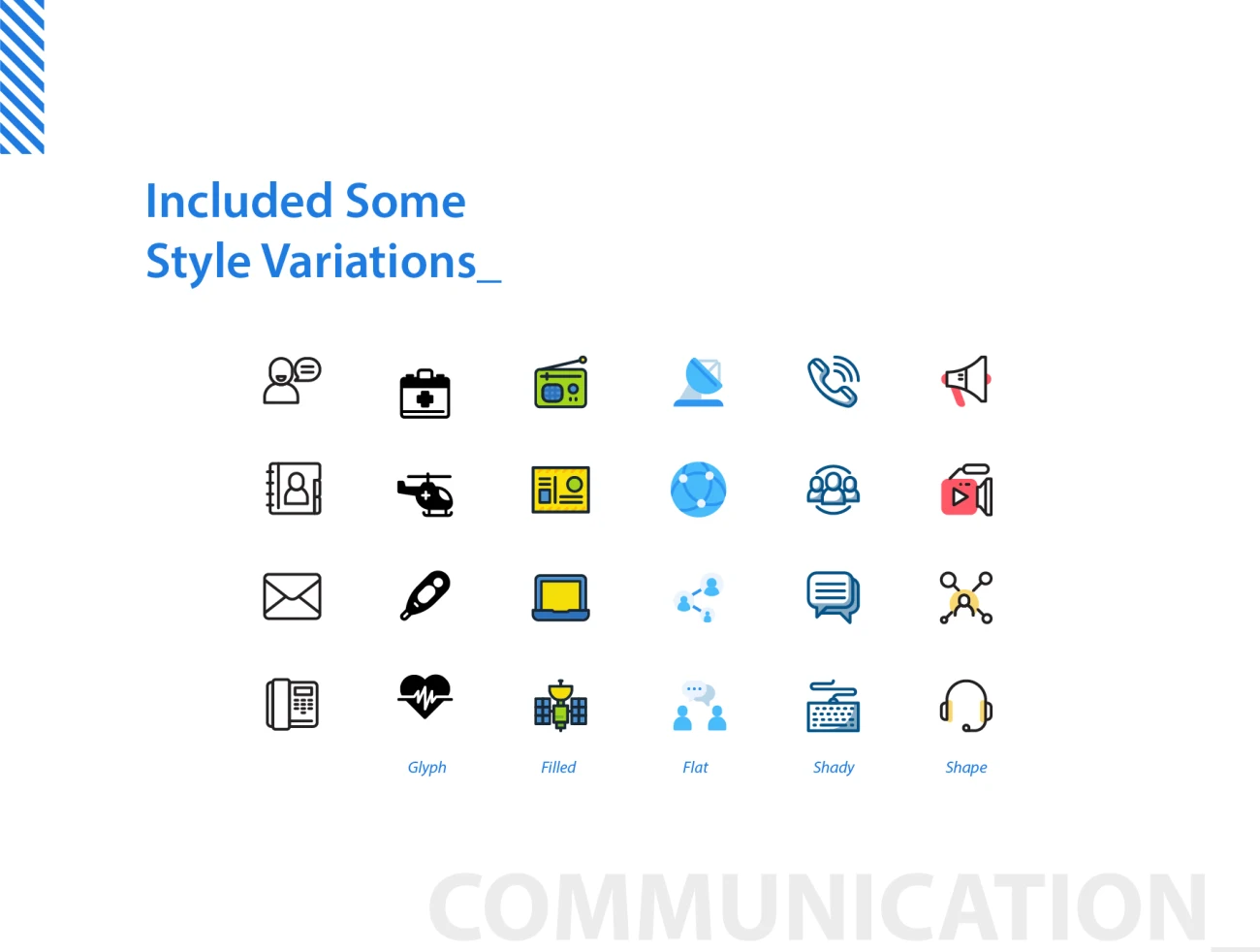 150个信息沟通数据通信图标集 Communication Icon Set插图9