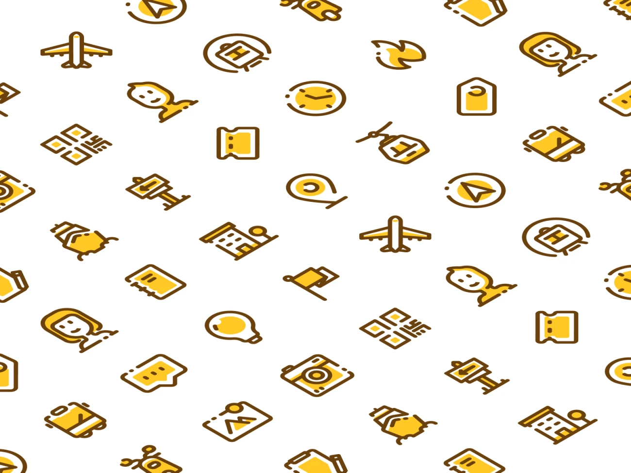 黄色双色调断点高光icon合集 agnes icons set插图1