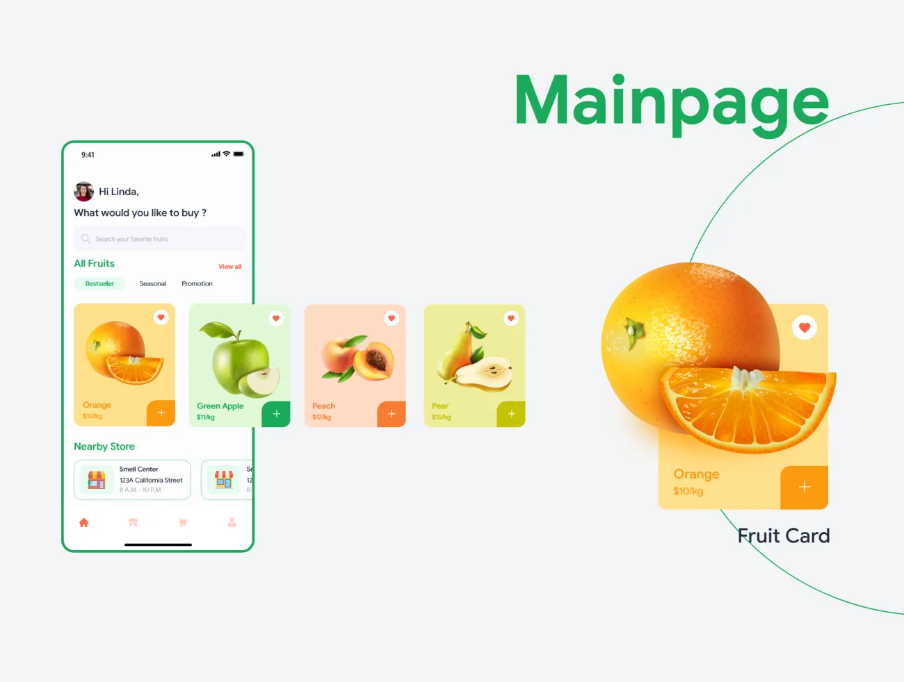 16屏新鲜水果购物应用程序UI套件 Fruitee – Fresh Fruit Shopping App UI Kit插图9