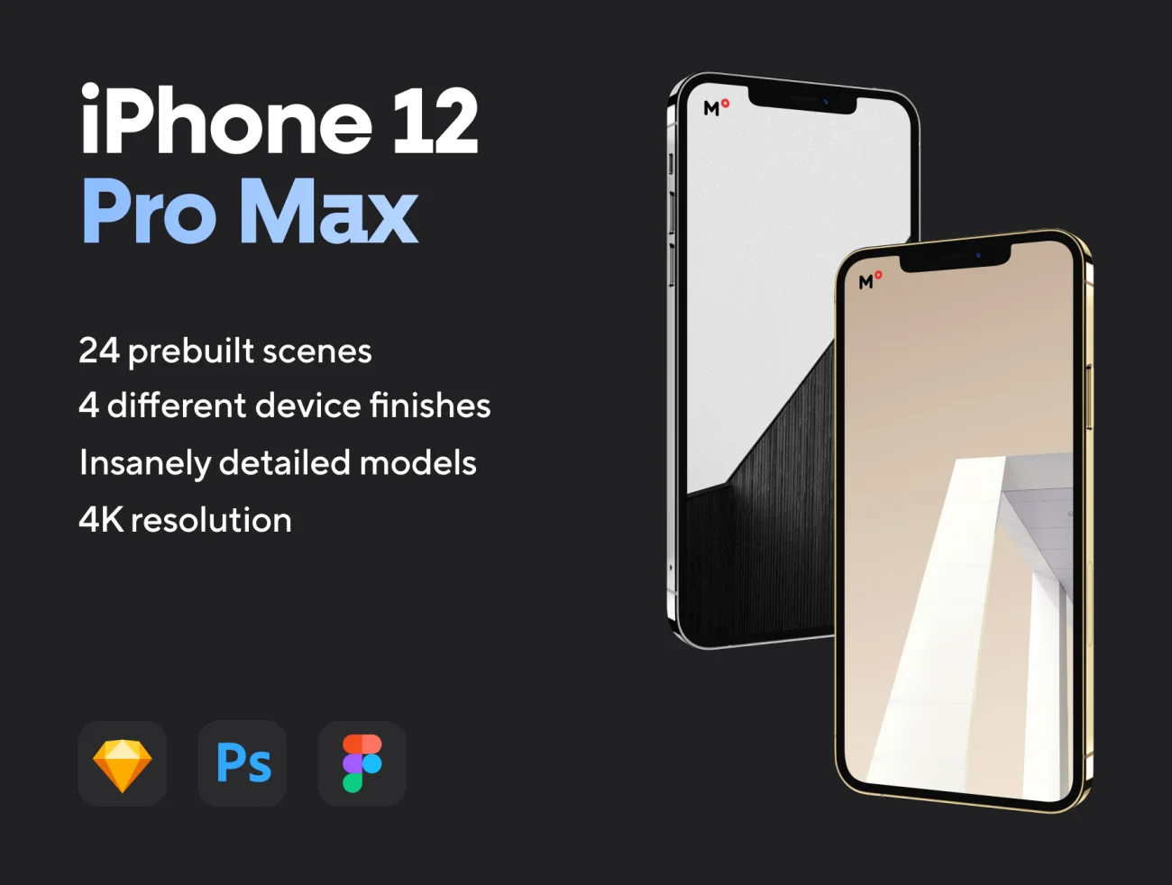 24款最新苹果手机智能样机合集 iPhone 12 Pro Max Mockups-Psd插图1