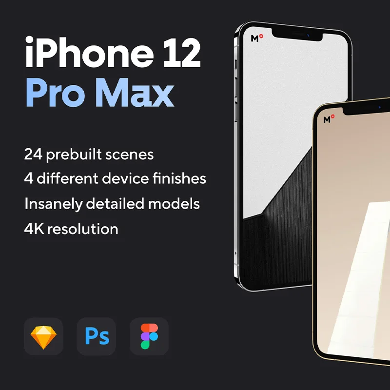 24款最新苹果手机智能样机合集 iPhone 12 Pro Max Mockups-Psd缩略图到位啦UI