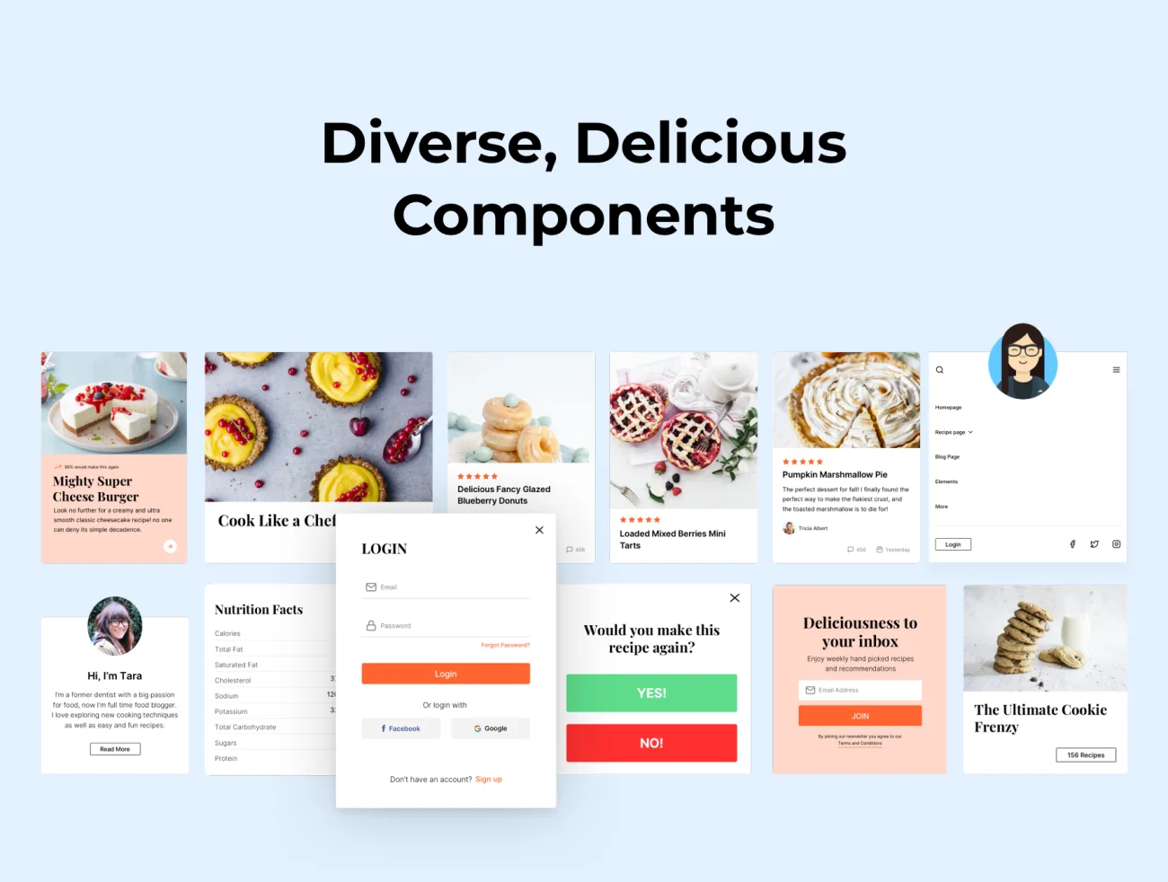 食谱分享推荐web网站设计模板含源码 Tastebite – Food Recipes Website Template插图3