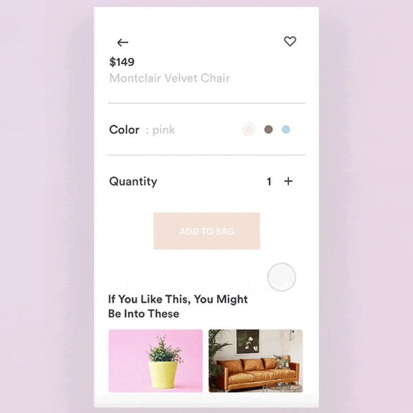 家具电商应用交互动画principle源文件 furniture shop app