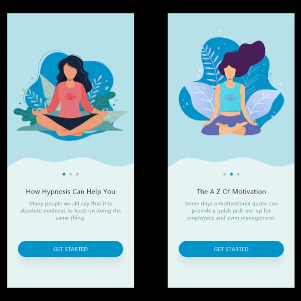 应用切换交互动画principle源文件 meditation concept mobile app