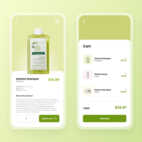 美容护肤品网购应用UI模板 online beauty e commerce store app exploration