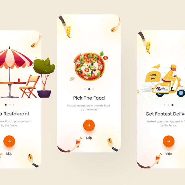 外卖点餐应用设计套件 food order and delivery mobile app ui kit
