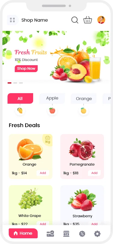 生鲜水果在线网购应用设计套件 fruits store ecommerce mobile app ui kit-ui套件、应用、网购-到位啦UI