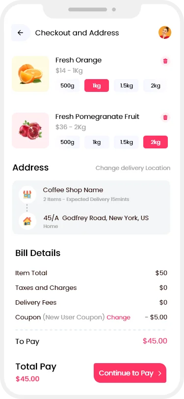 生鲜水果在线网购应用设计套件 fruits store ecommerce mobile app ui kit-ui套件、应用、网购-到位啦UI