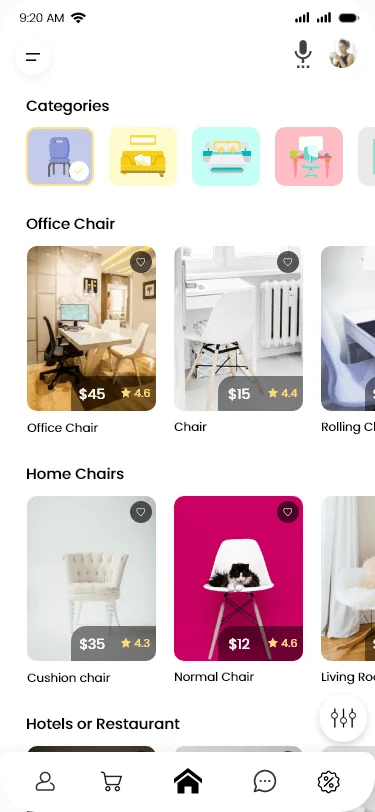家具应用UI设计模板 furniture mobile app ui kit-ui套件、应用、网购-到位啦UI